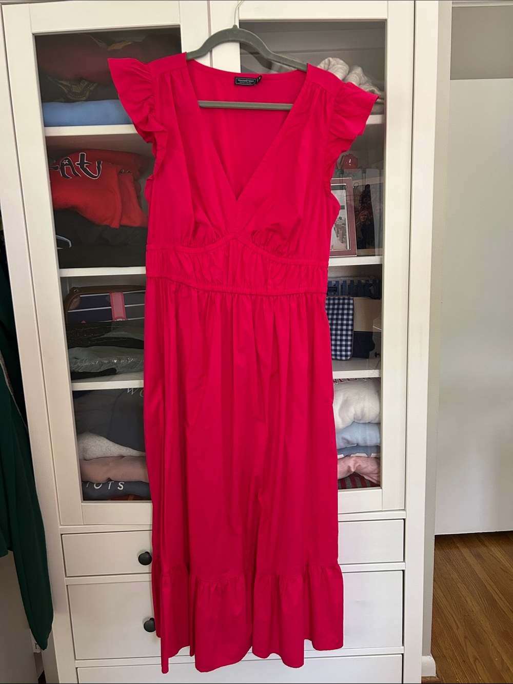 Vineyard Vines Hot Pink Top with Black Label